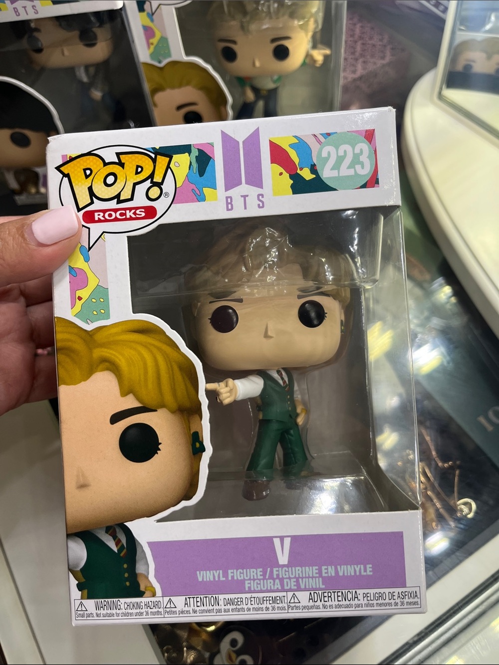 Funko BTS V Vinyl Figure - Green Suit with Blonde Hair